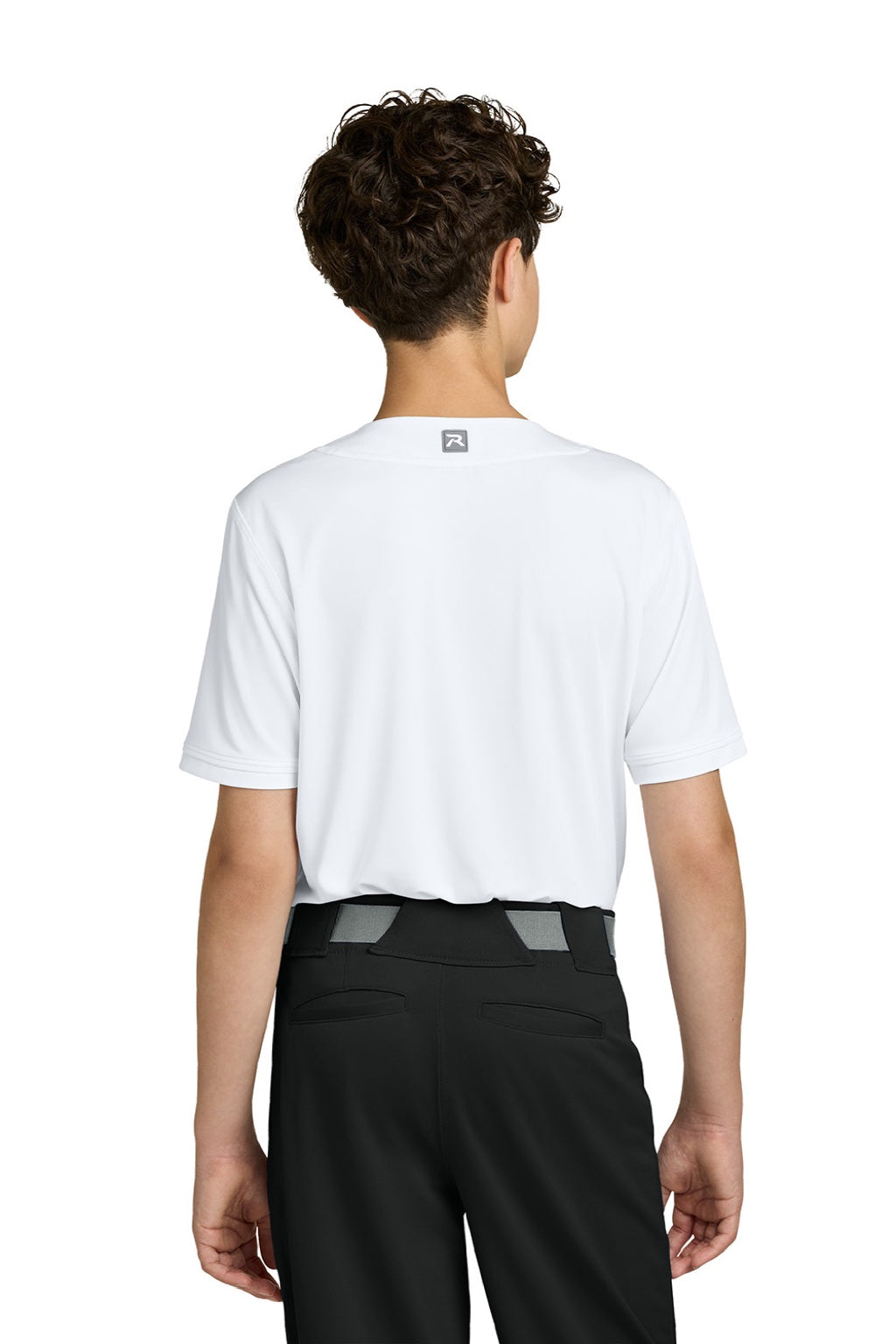 Richardson RY7910 Youth Select 2 Button Baseball Jersey White Model Back