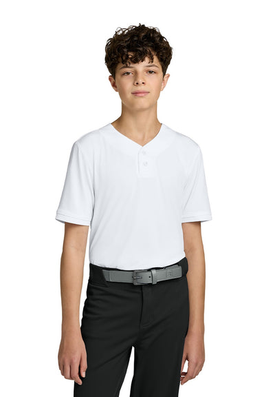 Richardson RY7910 Youth Select 2 Button Baseball Jersey White Model Front