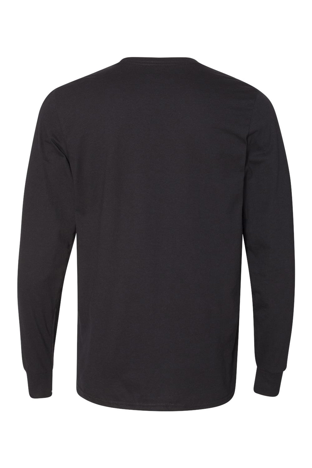 Russell Athletic 64LTTM Mens Dri-Power Moisture Wicking Performance Long Sleeve Crewneck T-Shirt Black Flat Back