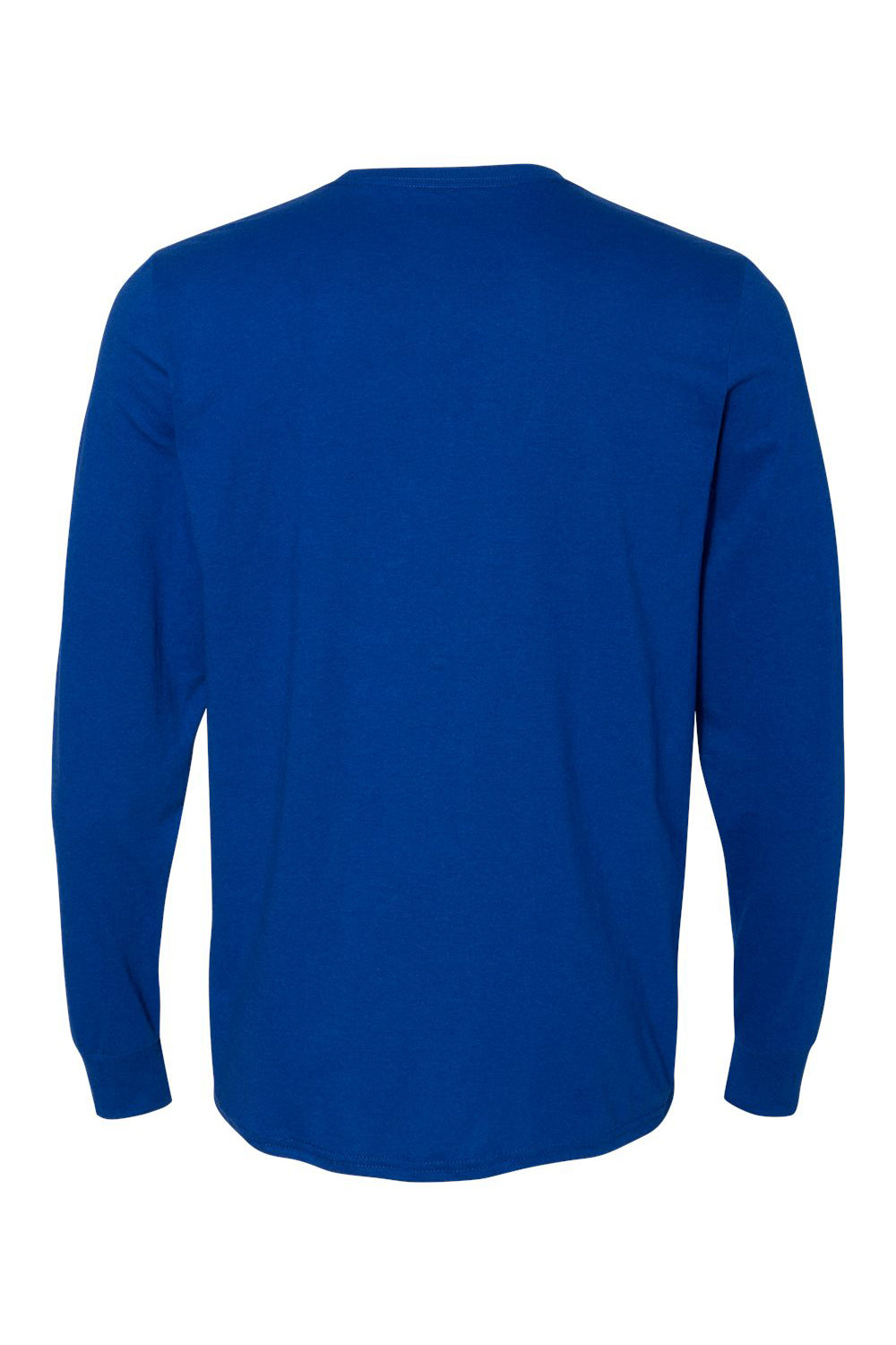 Russell Athletic 64LTTM Mens Dri-Power Moisture Wicking Performance Long Sleeve Crewneck T-Shirt Royal Blue Flat Back