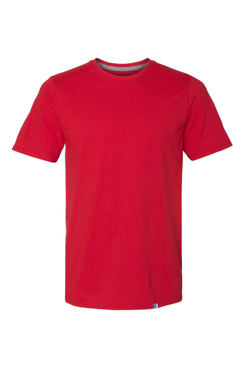 Russell Athletic 64STTM Mens Dri-Power Moisture Wicking Performance Short Sleeve Crewneck T-Shirt True Red Flat Front