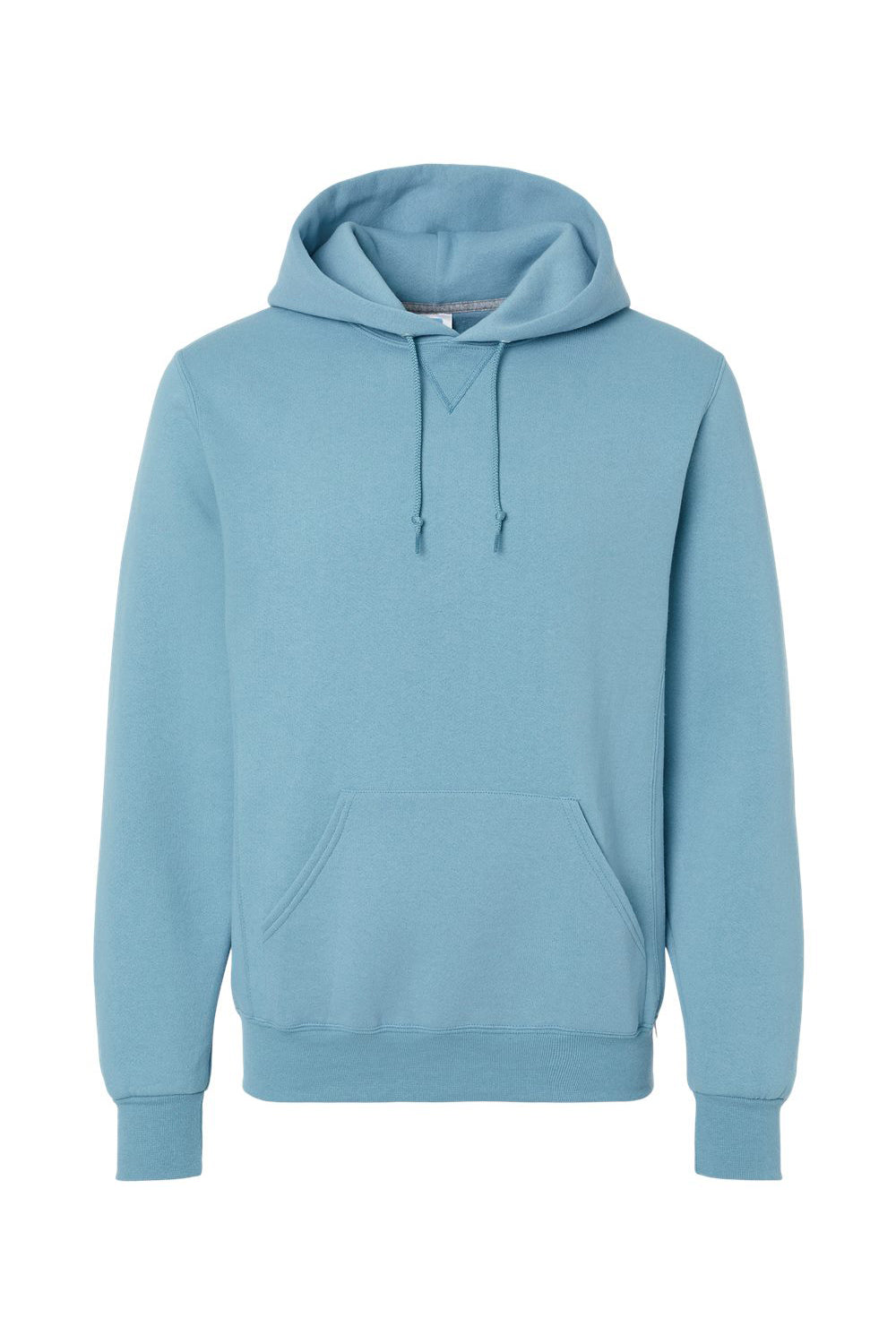 Russell Athletic 695HBM Mens Dri-Power Moisture Wicking Hooded Sweatshirt Hoodie w/ Pouch Pocket Arctic Blue Flat Front