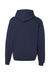 Russell Athletic 695HBM Mens Dri-Power Moisture Wicking Hooded Sweatshirt Hoodie w/ Pouch Pocket Navy Blue Flat Back