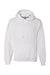 Russell Athletic 695HBM Mens Dri-Power Moisture Wicking Hooded Sweatshirt Hoodie w/ Pouch Pocket White Flat Front