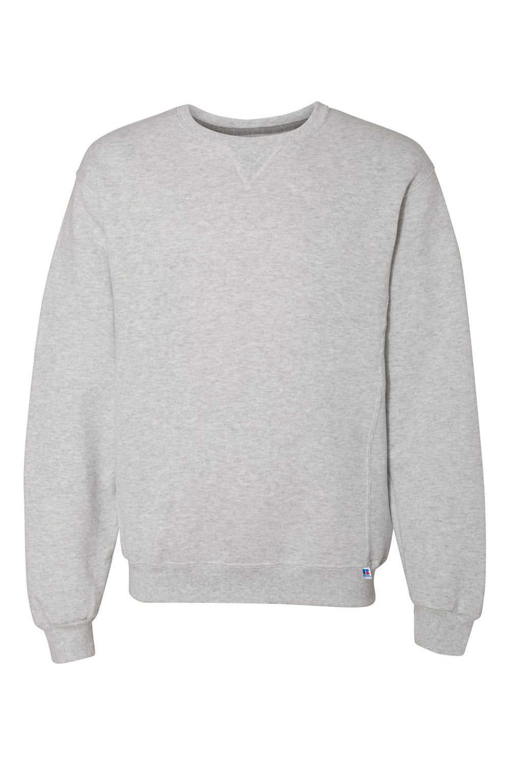 Russell Athletic 698HBM Mens Dri-Power Moisture Wicking Crewneck Sweatshirt Ash Grey Flat Front
