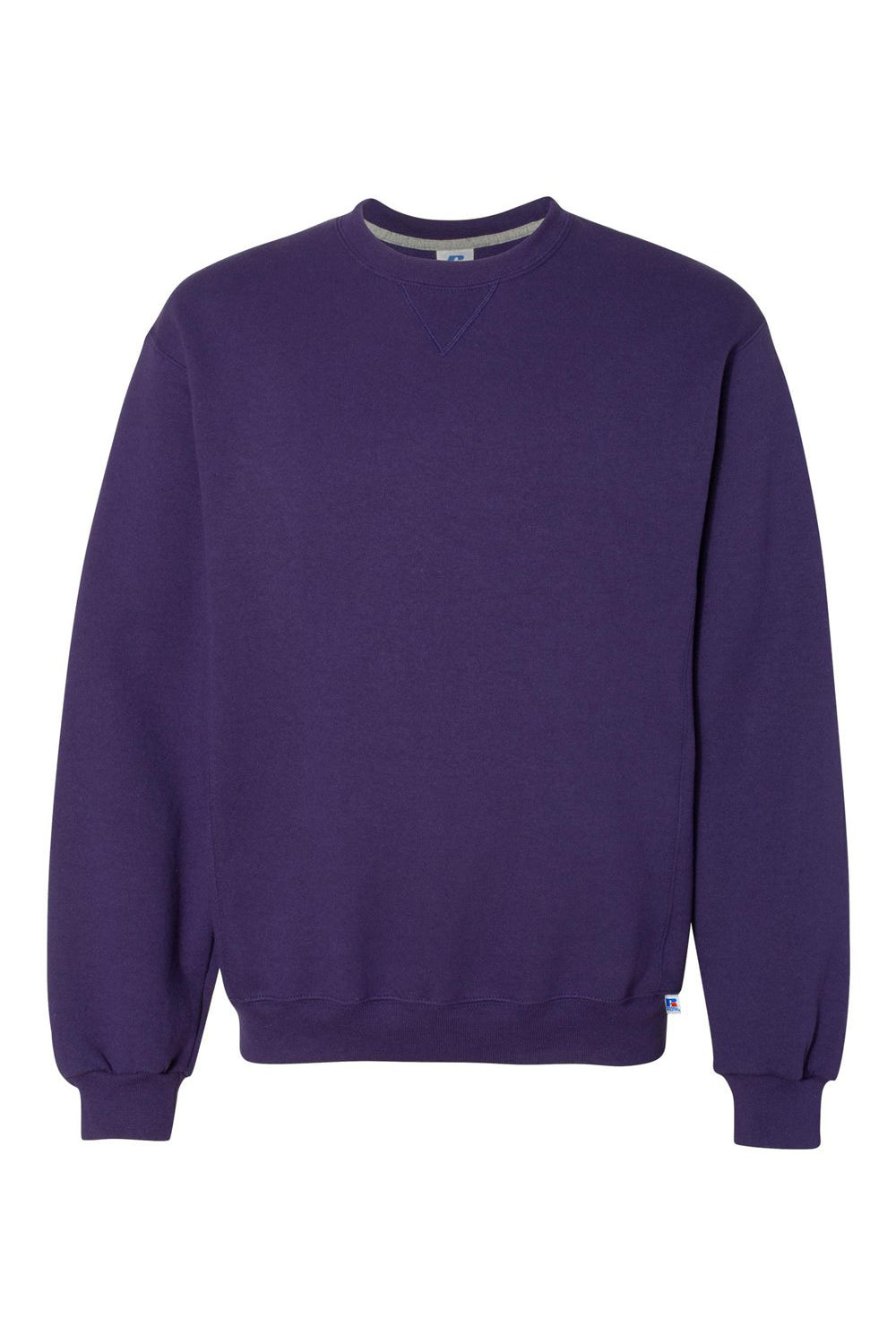 Russell Athletic 698HBM Mens Dri-Power Moisture Wicking Crewneck Sweatshirt Purple Flat Front