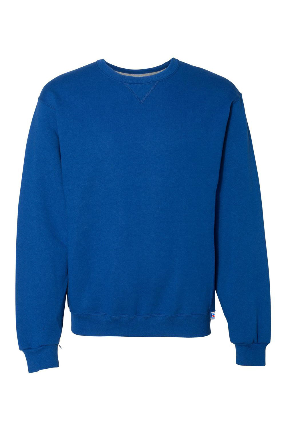 Russell Athletic 698HBM Mens Dri-Power Moisture Wicking Crewneck Sweatshirt Royal Blue Flat Front