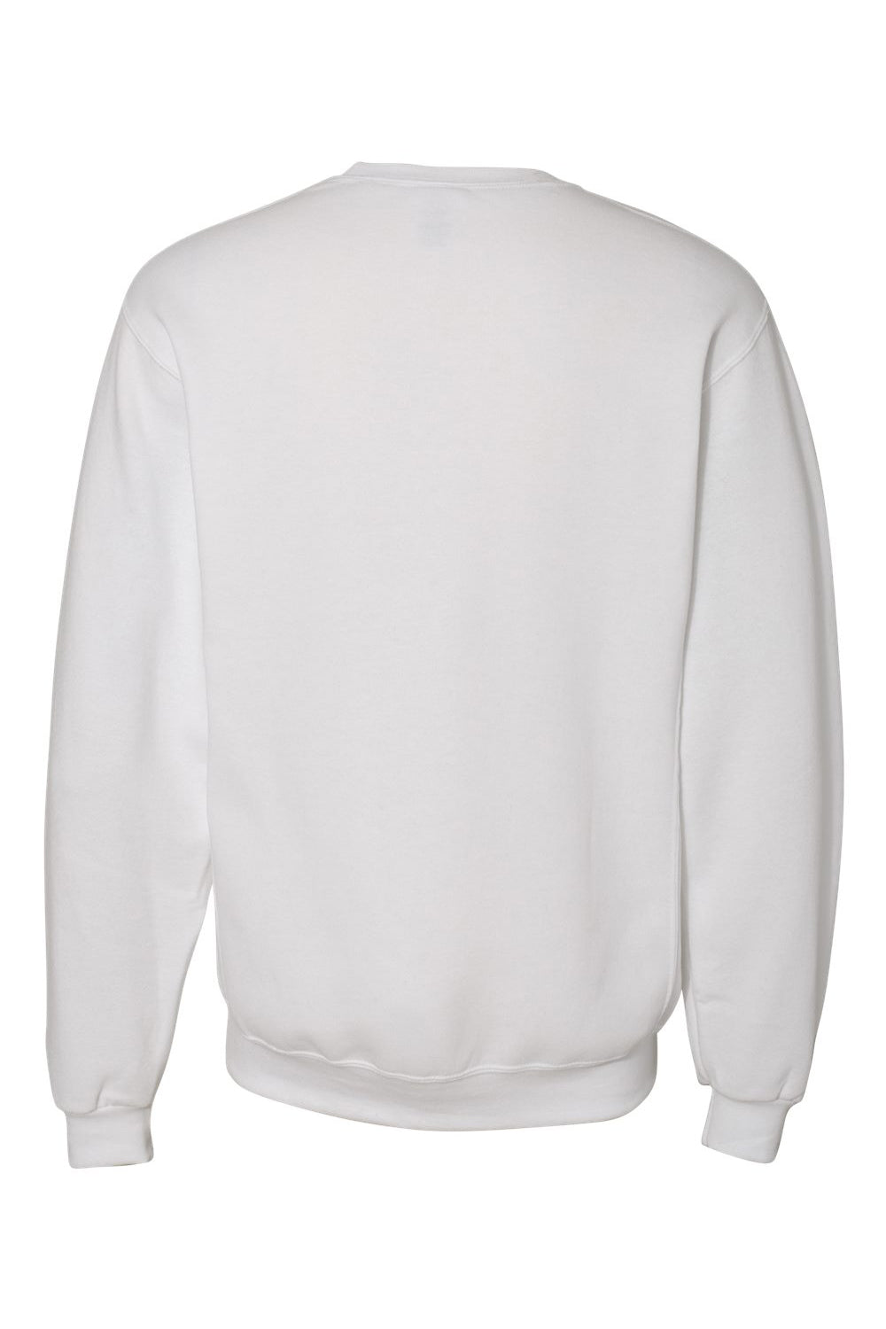 Russell Athletic 698HBM Mens Dri-Power Moisture Wicking Crewneck Sweatshirt White Flat Back