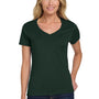 Hanes Womens Perfect-T Short Sleeve V-Neck T-Shirt - Deep Forest Green