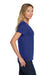 Hanes S04V Womens Perfect-T Short Sleeve V-Neck T-Shirt Deep Royal Blue Model Side