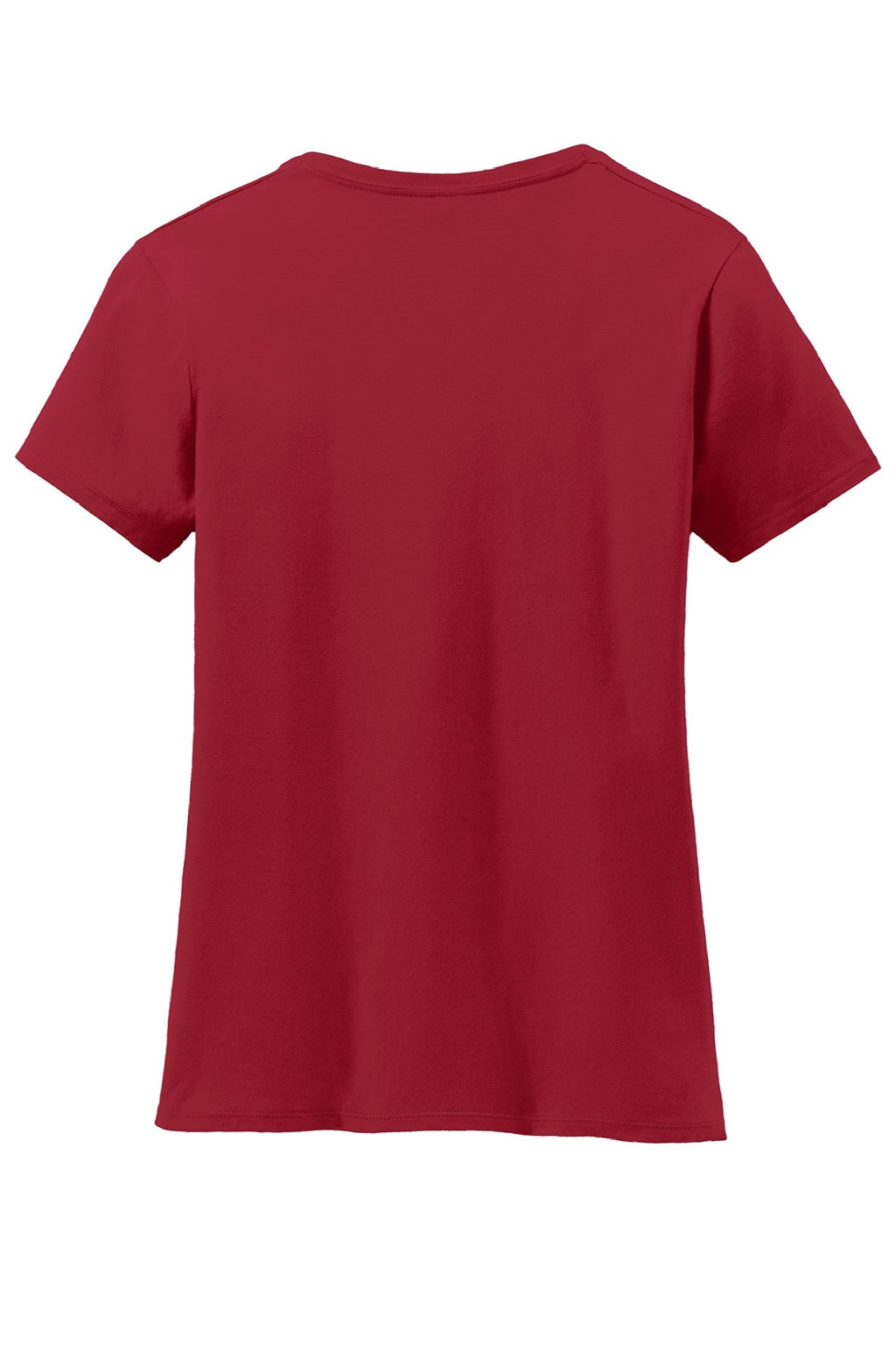 Hanes S04V Womens Perfect-T Short Sleeve V-Neck T-Shirt Deep Red Flat Back