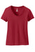 Hanes S04V Womens Perfect-T Short Sleeve V-Neck T-Shirt Deep Red Flat Front