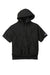 Champion S101SS Mens Reverse Weave Short Sleeve Hooded Sweatshirt Hoodie W/ Pouch Pocket Black Flat Front