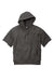 Champion S101SS Mens Reverse Weave Short Sleeve Hooded Sweatshirt Hoodie W/ Pouch Pocket Heather Charcoal Grey Flat Front