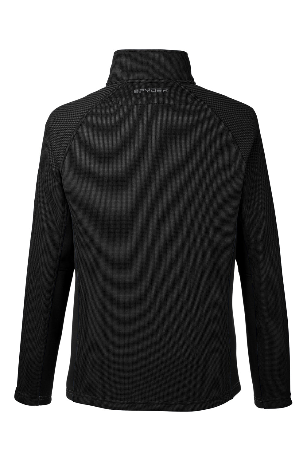Spyder S16561 Mens Constant 1/4 Zip Sweater Black Flat Back
