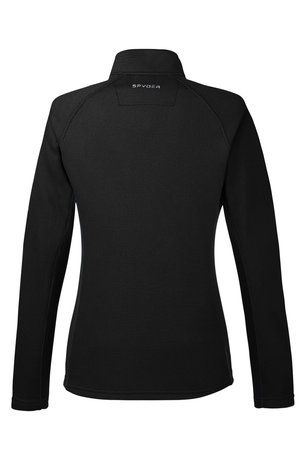 Spyder S16562 Womens Constant 1/4 Zip Sweater Black Flat Back