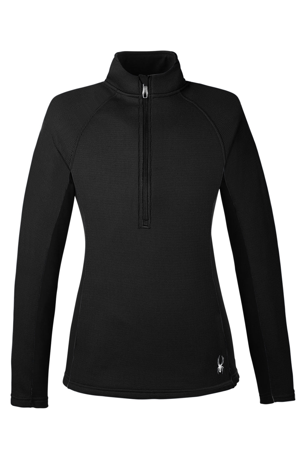 Spyder S16562 Womens Constant 1/4 Zip Sweater Black Flat Front