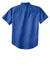 Port Authority S500T Mens Short Sleeve Button Down Shirt w/ Pocket Faded Blue Flat Back