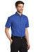 Port Authority S500T Mens Short Sleeve Button Down Shirt w/ Pocket Faded Blue Model 3q