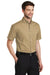 Port Authority S500T Mens Short Sleeve Button Down Shirt w/ Pocket Khaki Model 3q