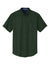 Port Authority S508/TLS508 Mens Easy Care Wrinkle Resistant Short Sleeve Button Down Shirt w/ Pocket Dark Green/Navy Blue Flat Front