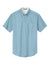 Port Authority S508/TLS508 Mens Easy Care Wrinkle Resistant Short Sleeve Button Down Shirt w/ Pocket Light Blue/Light Stone Flat Front