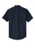 Port Authority S508/TLS508 Mens Easy Care Wrinkle Resistant Short Sleeve Button Down Shirt w/ Pocket Navy Blue/Light Stone Flat Back