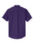 Port Authority S508/TLS508 Mens Easy Care Wrinkle Resistant Short Sleeve Button Down Shirt w/ Pocket Purple/Light Stone Flat Back