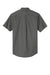 Port Authority S508/TLS508 Mens Easy Care Wrinkle Resistant Short Sleeve Button Down Shirt w/ Pocket Steel Grey/Light Sone Flat Back