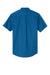 Port Authority S508/TLS508 Mens Easy Care Wrinkle Resistant Short Sleeve Button Down Shirt w/ Pocket Strong Blue Flat Back