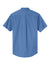 Port Authority S508/TLS508 Mens Easy Care Wrinkle Resistant Short Sleeve Button Down Shirt w/ Pocket Ultramarine Blue Flat Back