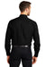 Port Authority S600T/TLS600T Mens Long Sleeve Button Down Shirt w/ Pocket Black Model Back
