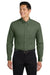 Port Authority S608/TLS608/S608ES Mens Easy Care Wrinkle Resistant Long Sleeve Button Down Shirt w/ Pocket Clover Green Model Front