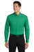 Port Authority S608/TLS608/S608ES Mens Easy Care Wrinkle Resistant Long Sleeve Button Down Shirt w/ Pocket Court Green Model Front
