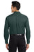 Port Authority S608/TLS608/S608ES Mens Easy Care Wrinkle Resistant Long Sleeve Button Down Shirt w/ Pocket Dark Green/Navy Blue Model Back