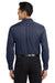 Port Authority S608/TLS608/S608ES Mens Easy Care Wrinkle Resistant Long Sleeve Button Down Shirt w/ Pocket Navy Blue/Light Stone Model Back