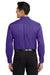 Port Authority S608/TLS608/S608ES Mens Easy Care Wrinkle Resistant Long Sleeve Button Down Shirt w/ Pocket Purple/Light Stone Model Back