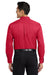 Port Authority S608/TLS608/S608ES Mens Easy Care Wrinkle Resistant Long Sleeve Button Down Shirt w/ Pocket Red/Light Stone Model Back