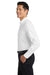 Port Authority S608/TLS608/S608ES Mens Easy Care Wrinkle Resistant Long Sleeve Button Down Shirt w/ Pocket White/Light Stone Model Side