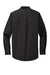 Port Authority S608/TLS608/S608ES Mens Easy Care Wrinkle Resistant Long Sleeve Button Down Shirt w/ Pocket Black/Light Stone Flat Back