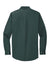 Port Authority S608/TLS608/S608ES Mens Easy Care Wrinkle Resistant Long Sleeve Button Down Shirt w/ Pocket Dark Green/Navy Blue Flat Back
