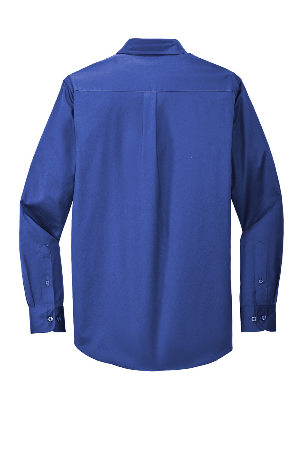 Port Authority S608/TLS608/S608ES Mens Easy Care Wrinkle Resistant Long Sleeve Button Down Shirt w/ Pocket Royal Blue/Classic Navy Blue Flat Back