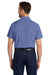 Port Authority S659 Mens SuperPro Oxford Wrinkle Resistant Short Sleeve Button Down Shirt w/ Pocket Navy Blue Model Back