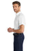 Port Authority S659 Mens SuperPro Oxford Wrinkle Resistant Short Sleeve Button Down Shirt w/ Pocket White Model Side
