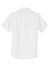 Port Authority S659 Mens SuperPro Oxford Wrinkle Resistant Short Sleeve Button Down Shirt w/ Pocket White Flat Back