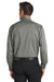 Port Authority S663/TS663 Mens SuperPro Wrinkle Resistant Long Sleeve Button Down Shirt w/ Pocket Monument Grey Model Back