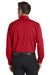 Port Authority S663/TS663 Mens SuperPro Wrinkle Resistant Long Sleeve Button Down Shirt w/ Pocket Rich Red Model Back