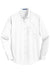 Port Authority S663/TS663 Mens SuperPro Wrinkle Resistant Long Sleeve Button Down Shirt w/ Pocket White Flat Front