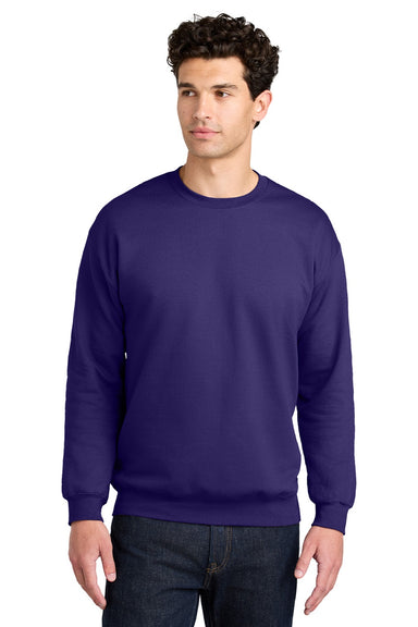 Gildan SF000 Mens Softstyle Crewneck Sweatshirt Purple Model Front