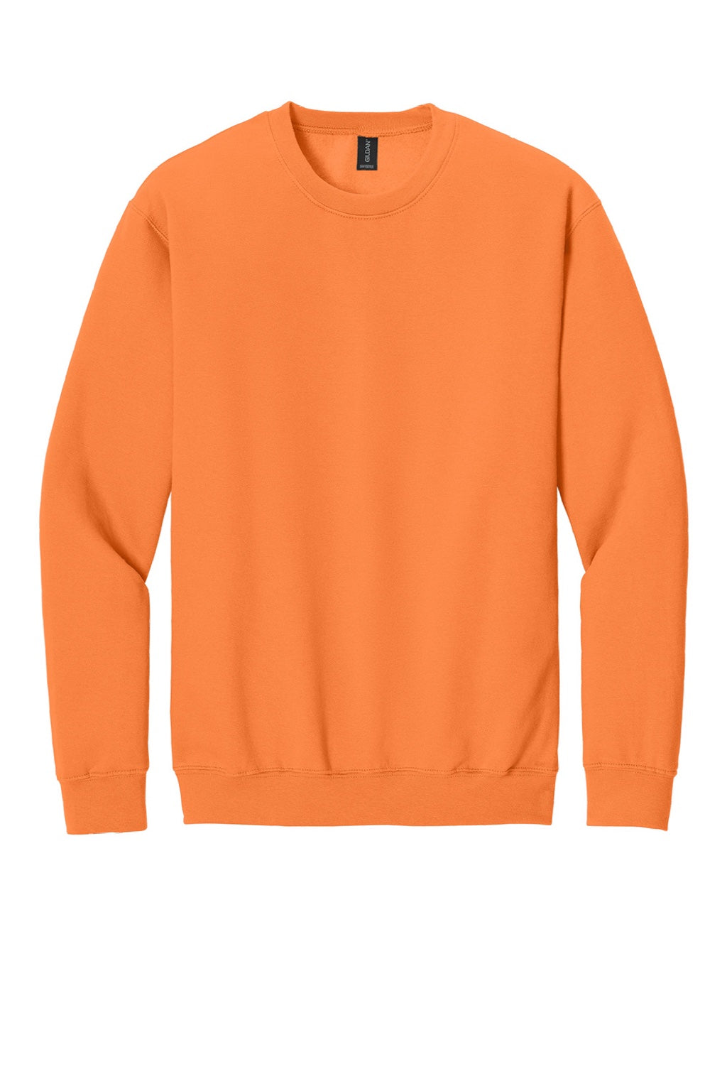 Gildan SF000 Mens Softstyle Crewneck Sweatshirt Tangerine Orange Flat Front